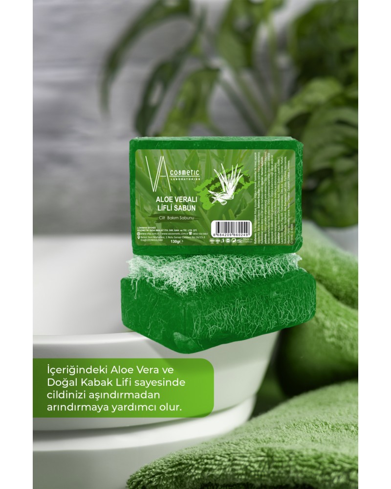 VA COSMETIC ALOE VERALI LİFLİ SABUN