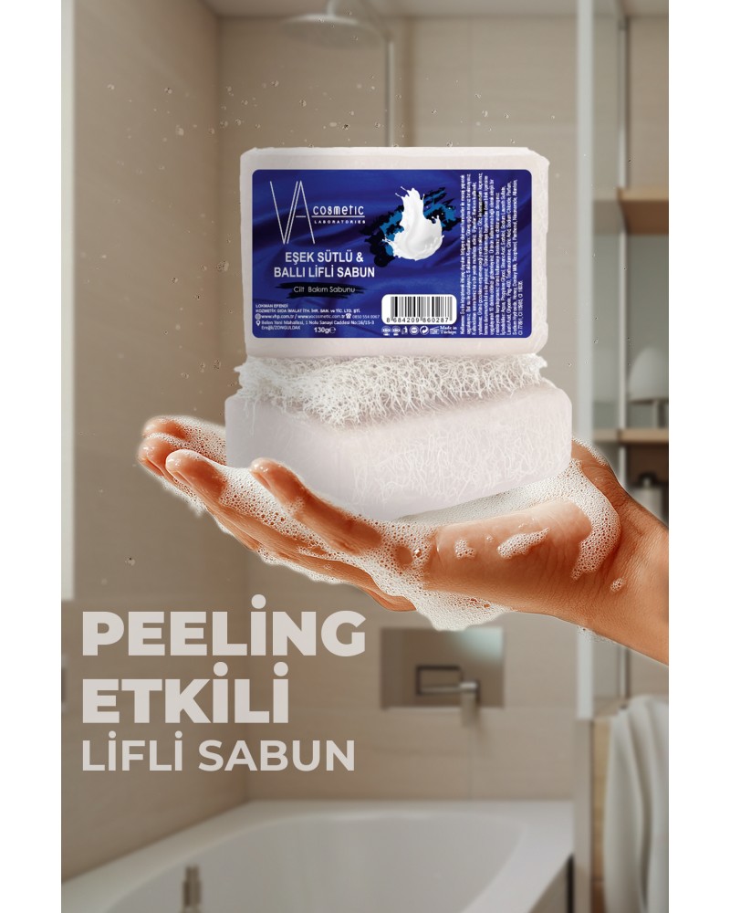 VA COSMETIC EŞŞEK SÜTLÜ BALLI LİFLİ SABUN