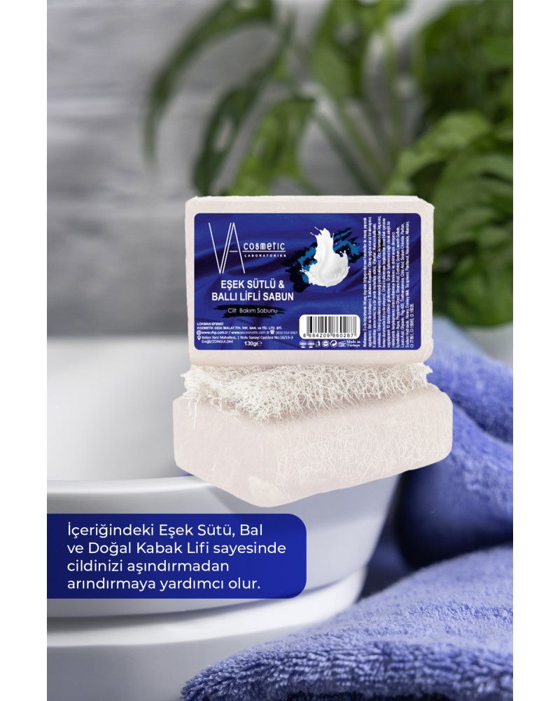 VA COSMETIC EŞŞEK SÜTLÜ BALLI LİFLİ SABUN