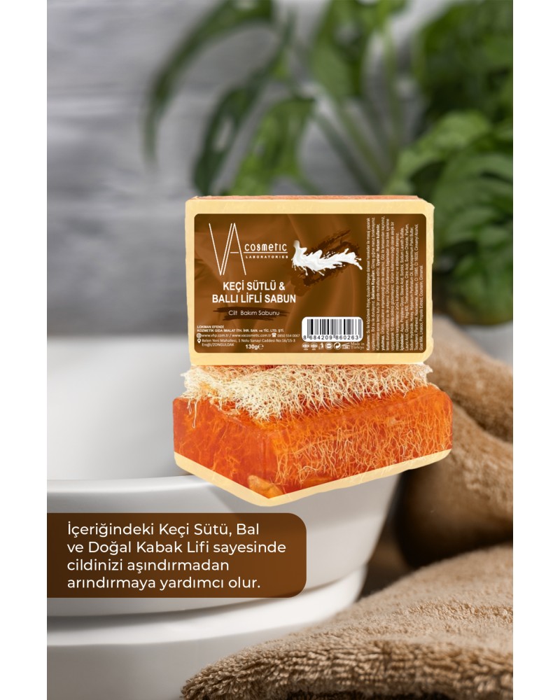 VA COSMETIC KEÇİ SÜTLÜ BALLI LİFLİ SABUN