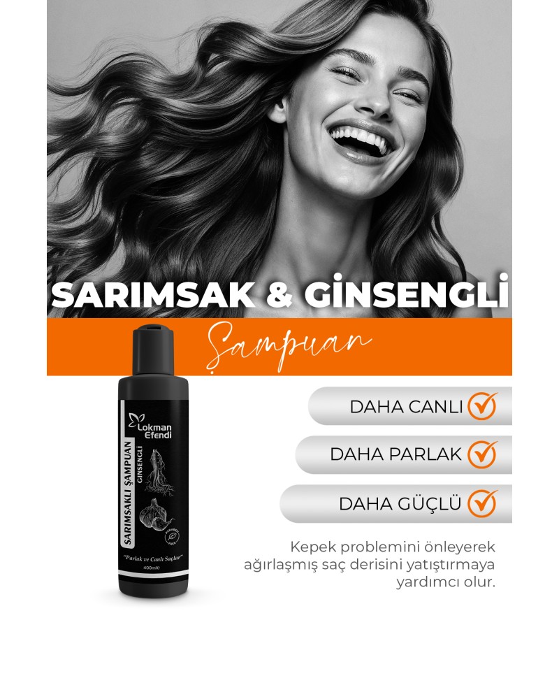 Sarımsaklı Ginsengli Şampuan 400 ml