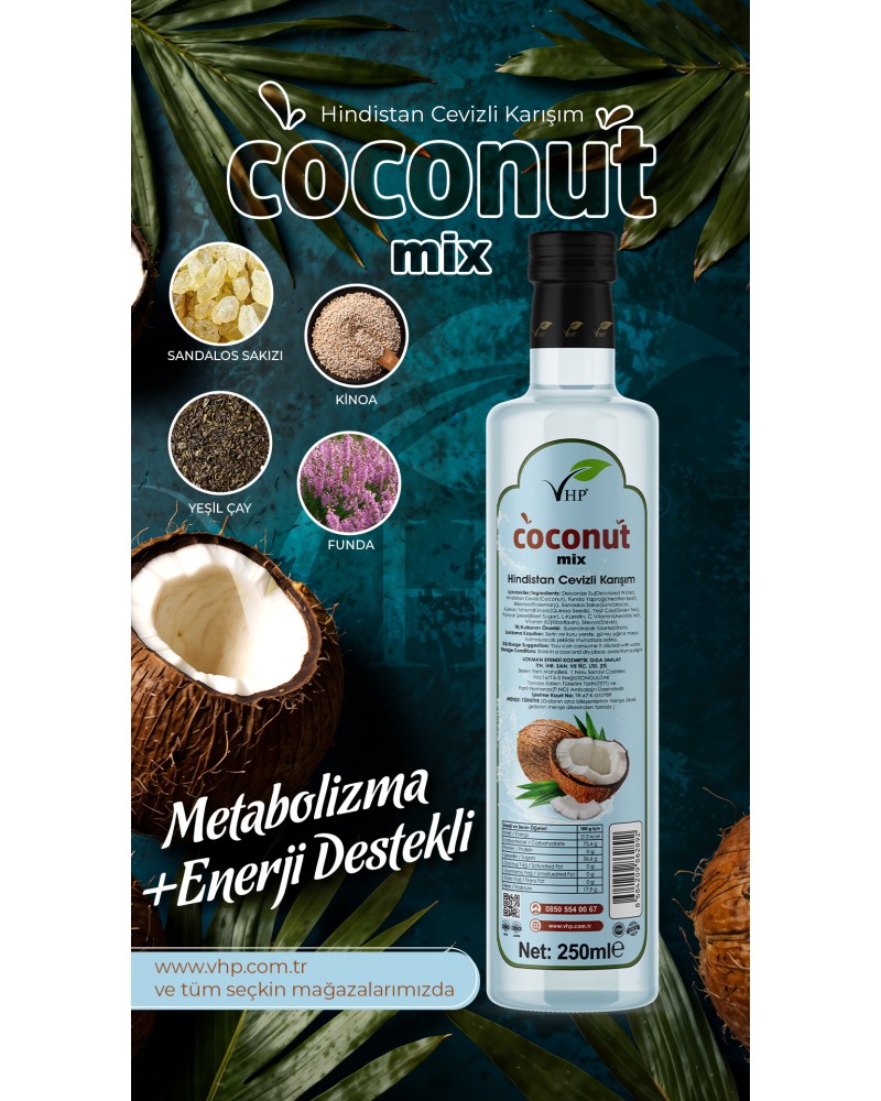 VHP COCONUT MIX HİNDİSTAN CEVİZLİ KARIŞIM 250 ML -