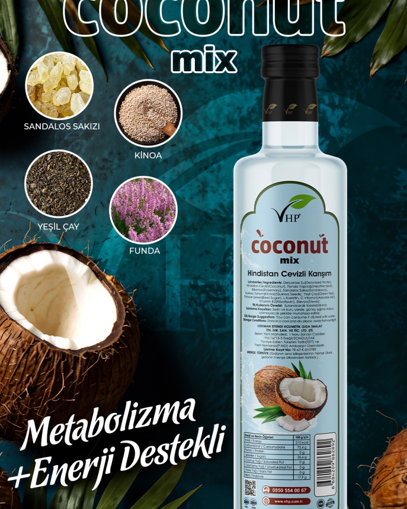 VHP COCONUT MIX HİNDİSTAN CEVİZLİ KARIŞIM 250 ML -