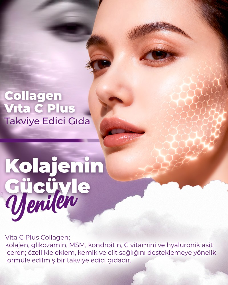 VHP COLLAGEN VITA C PLUS  TAKVİYE EDİCİ GIDA 100 G -