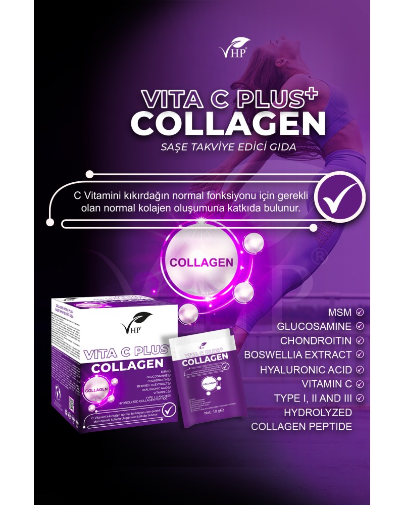VHP COLLAGEN VITA C PLUS  TAKVİYE EDİCİ GIDA 100 G -