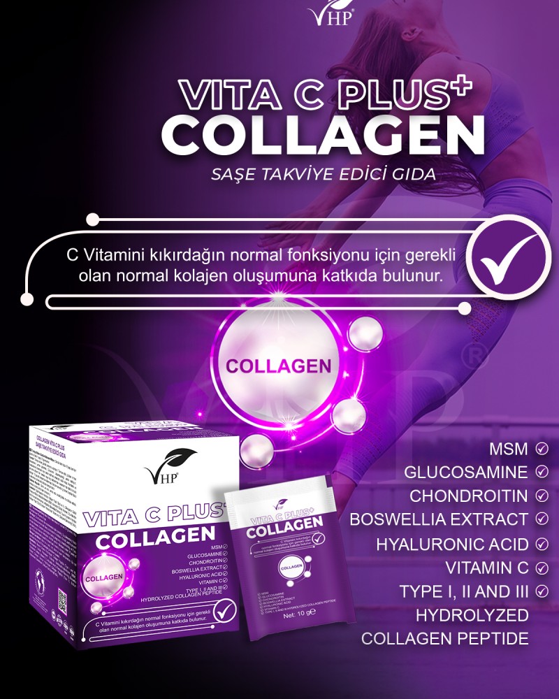 VHP COLLAGEN VITA C PLUS  TAKVİYE EDİCİ GIDA 100 G -