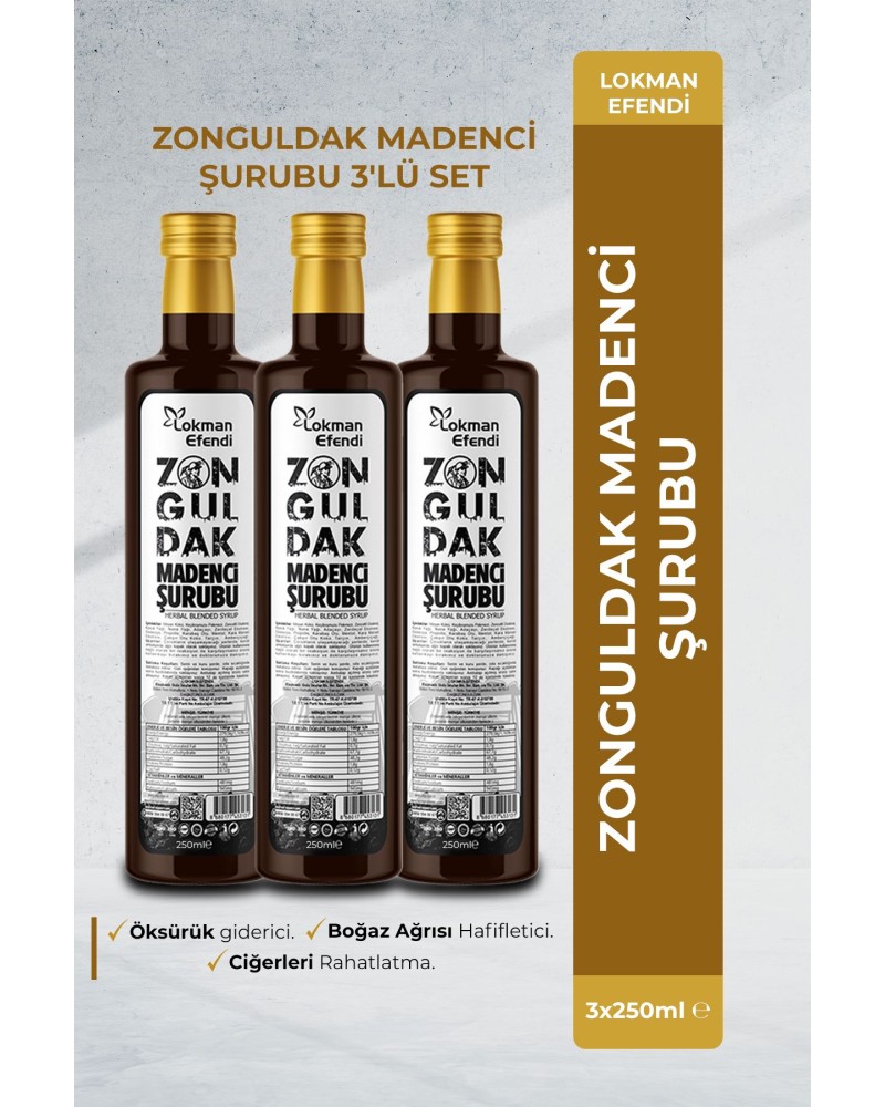 LOKMAN EFENDİ MADENCİ ŞURUBU 3'LÜ SET