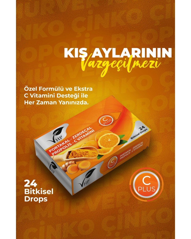 Portakal Zencefil Bitkisel Drops 60 gr