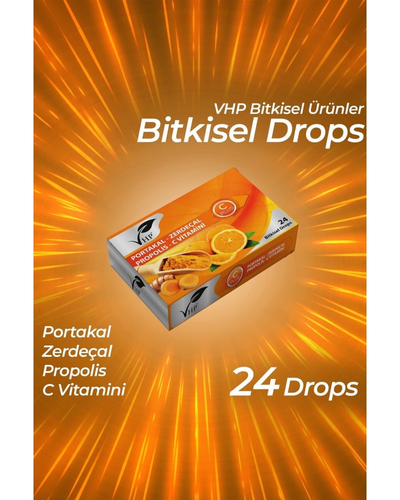 Portakal Zencefil Bitkisel Drops 60 gr