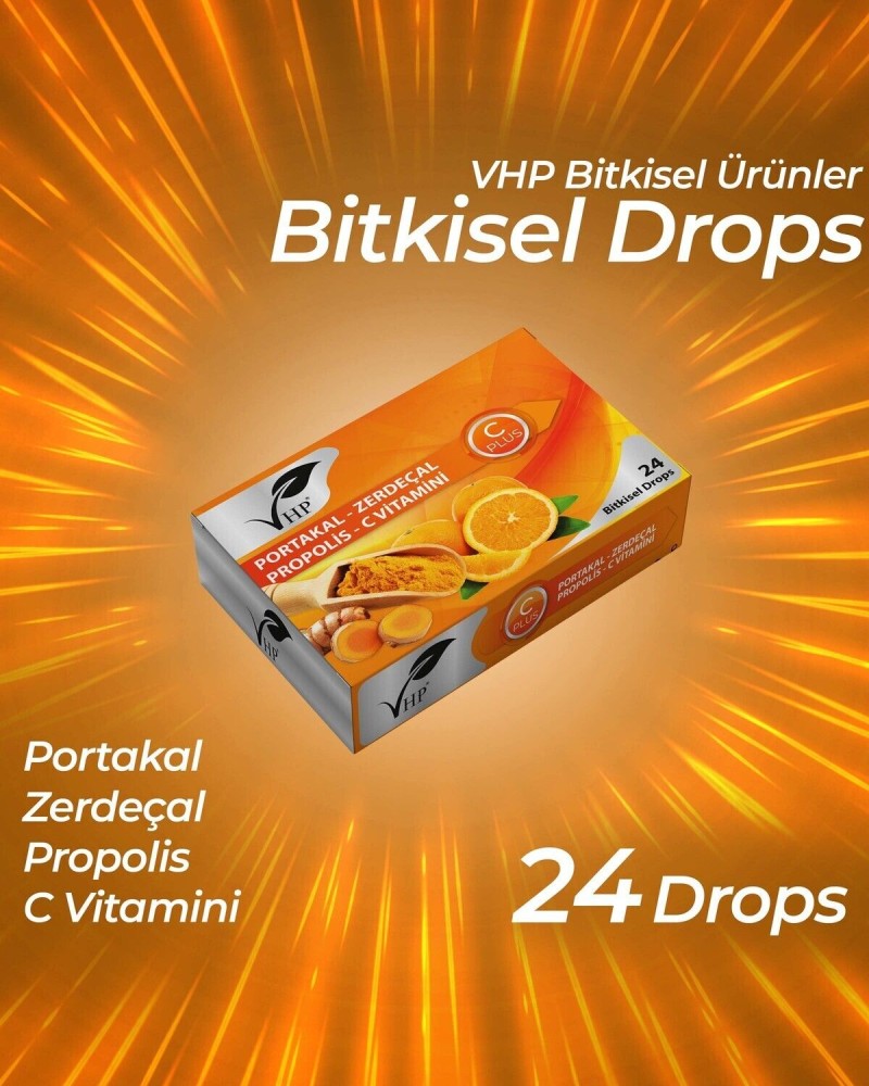 Portakal Zencefil Bitkisel Drops 60 gr