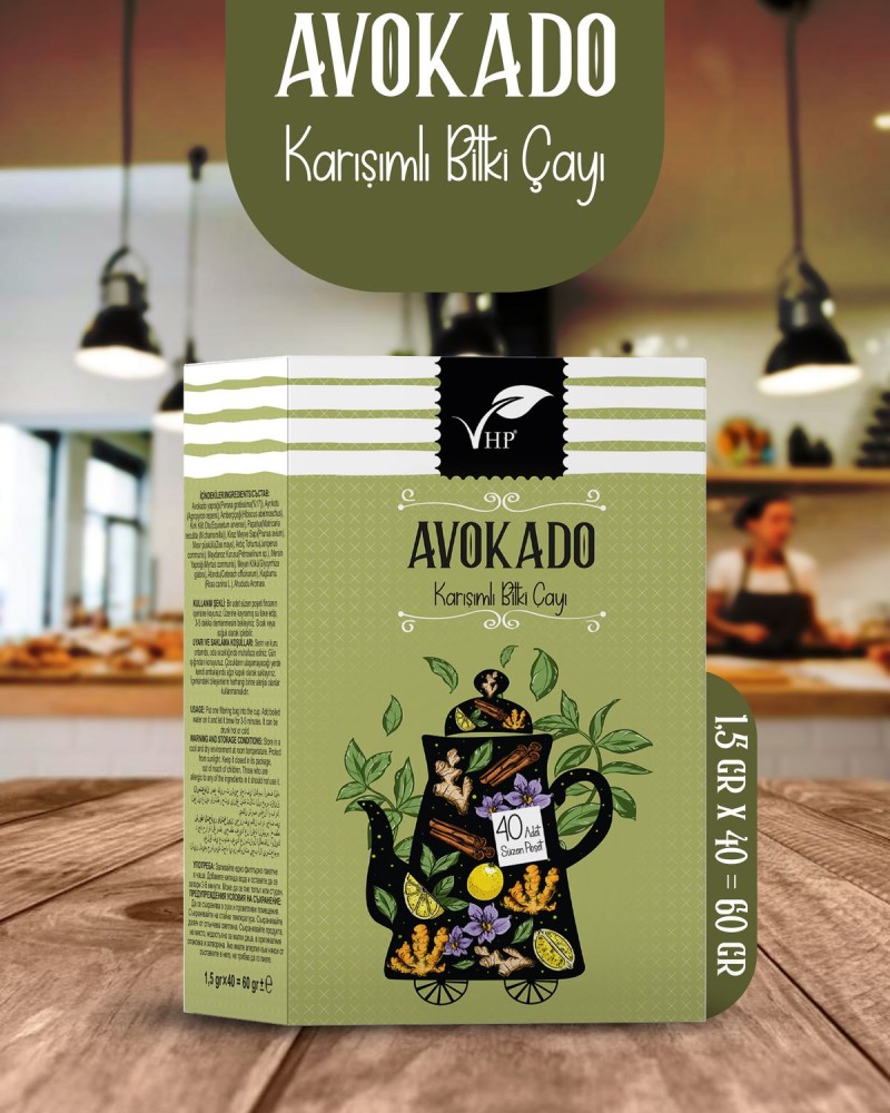 Avokadolu Poşet Çay 40 Lı 60 gr