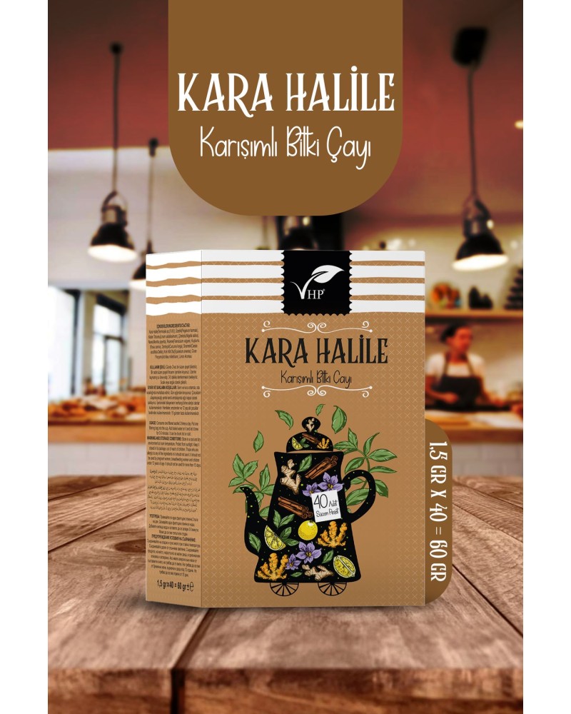 Kara Halileli Poşet Çay 40 Lı 60 gr