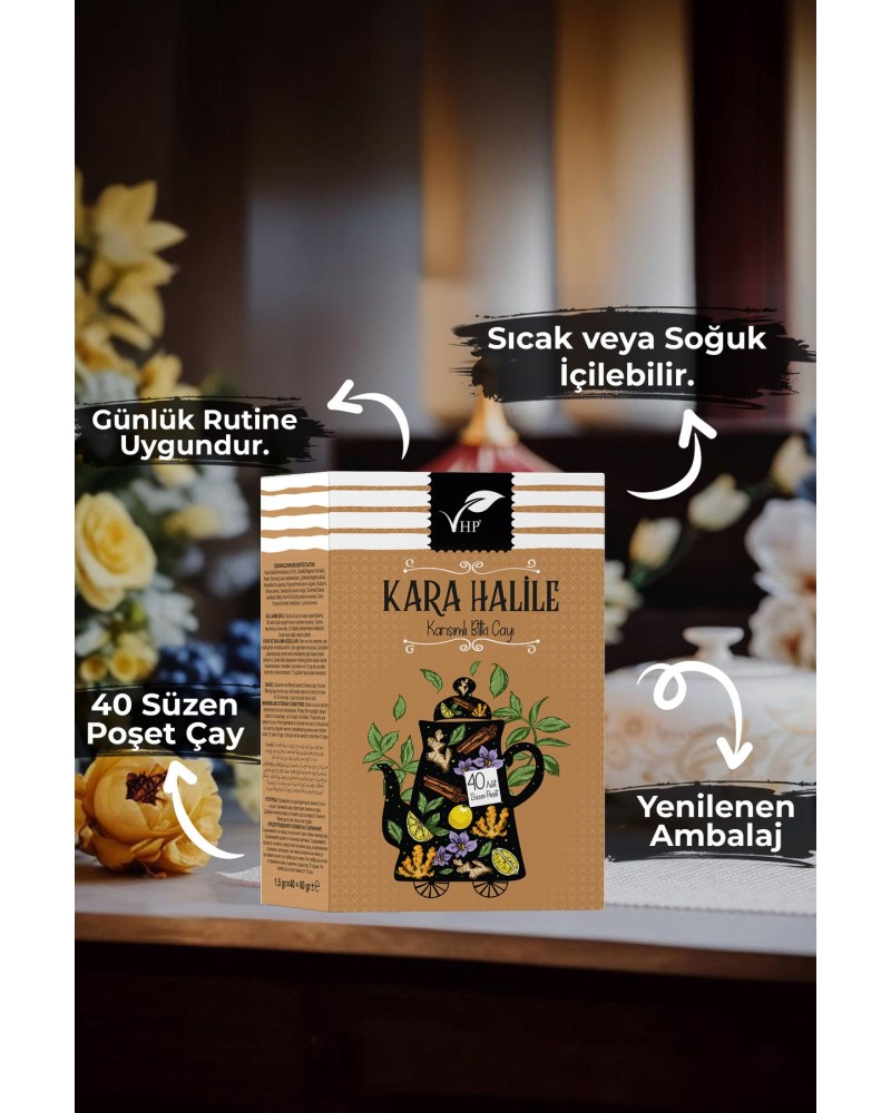 Kara Halileli Poşet Çay 40 Lı 60 gr