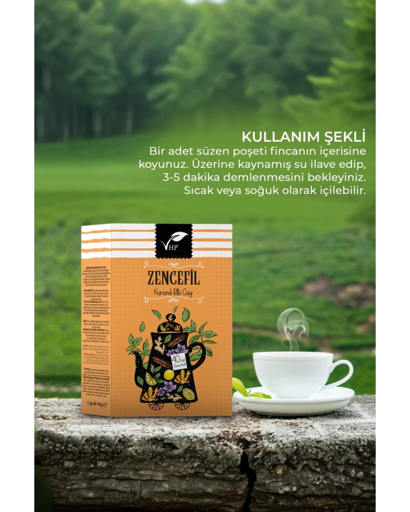 Zencefilli Poşet Çay 40 Lı 60 gr