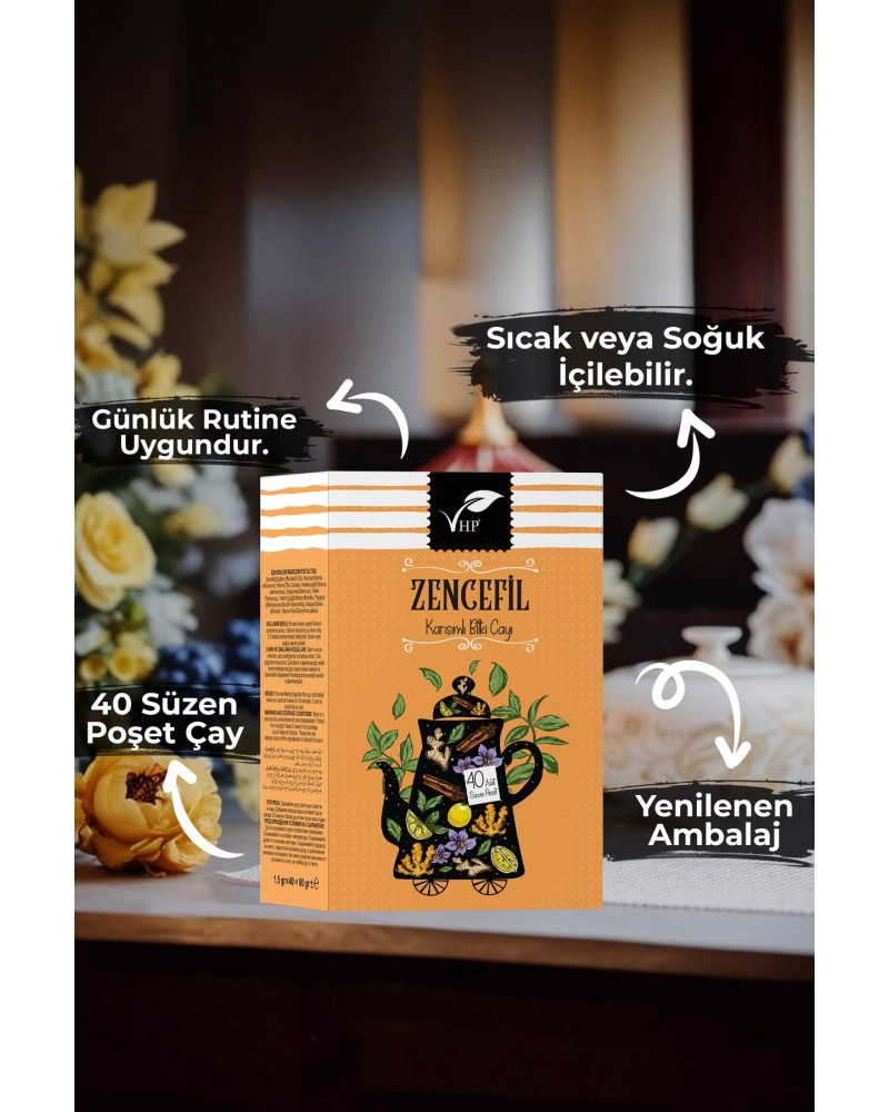 Zencefilli Poşet Çay 40 Lı 60 gr