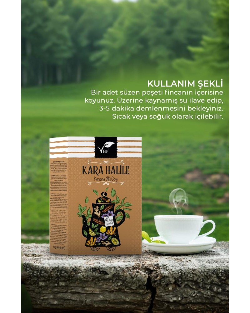 Kara Halileli Poşet Çay 40 Lı 60 gr