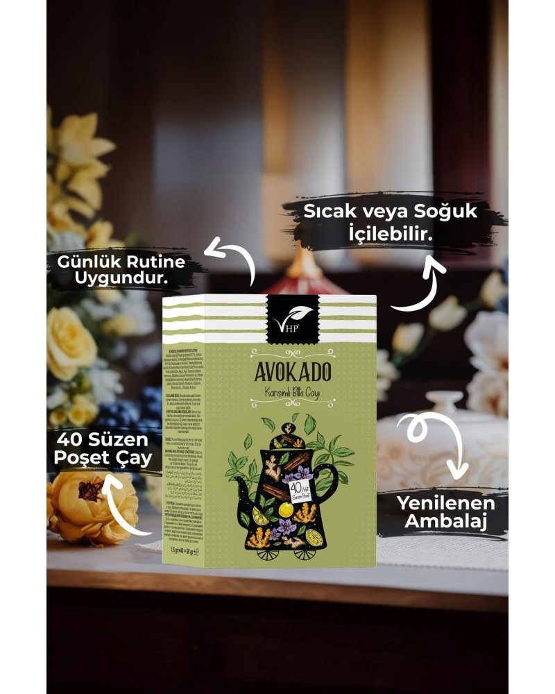 Avokadolu Poşet Çay 40 Lı 60 gr