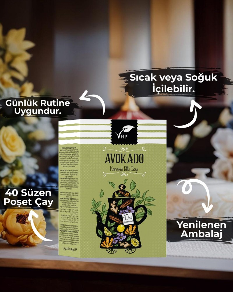 Avokadolu Poşet Çay 40 Lı 60 gr