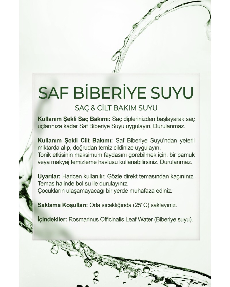 Biberiye Saç Bakım Suyu 200 ml