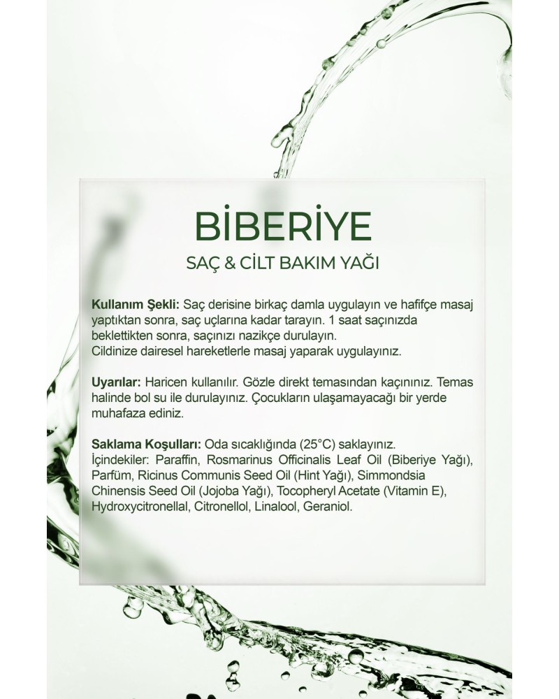 Biberiye Saç Bakım Seti 3 lü