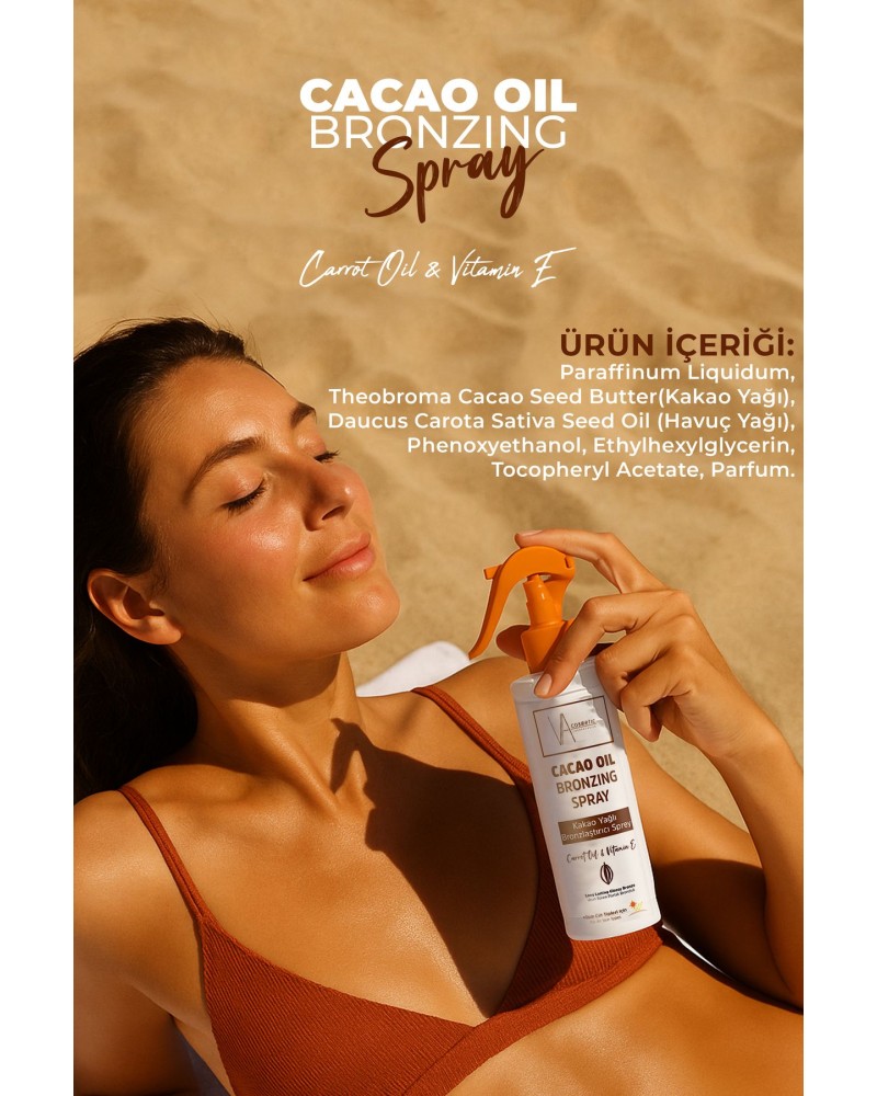 Kakao Yağlı Bronzlaştırıcı Sprey 200 ml