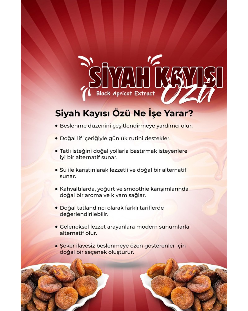 SİYAH KAYISI ÖZÜ 350 GR