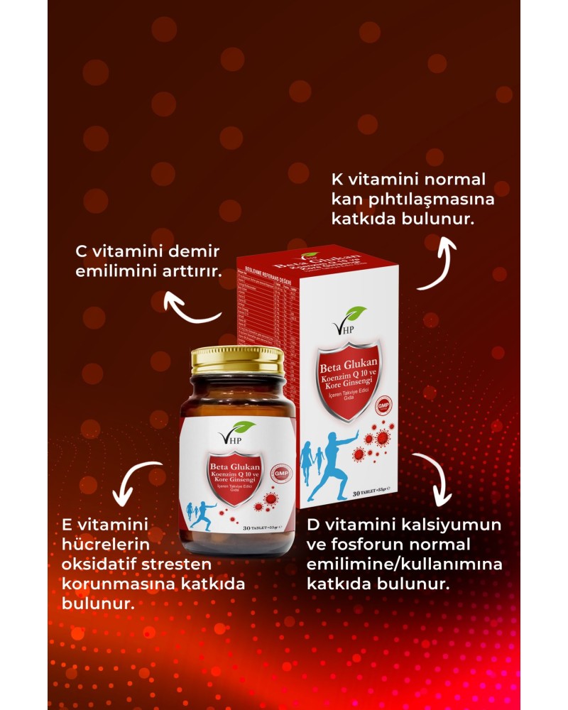 Beta Glukan Koenzimq10 Ve Kore Ginseng 30 Tablet
