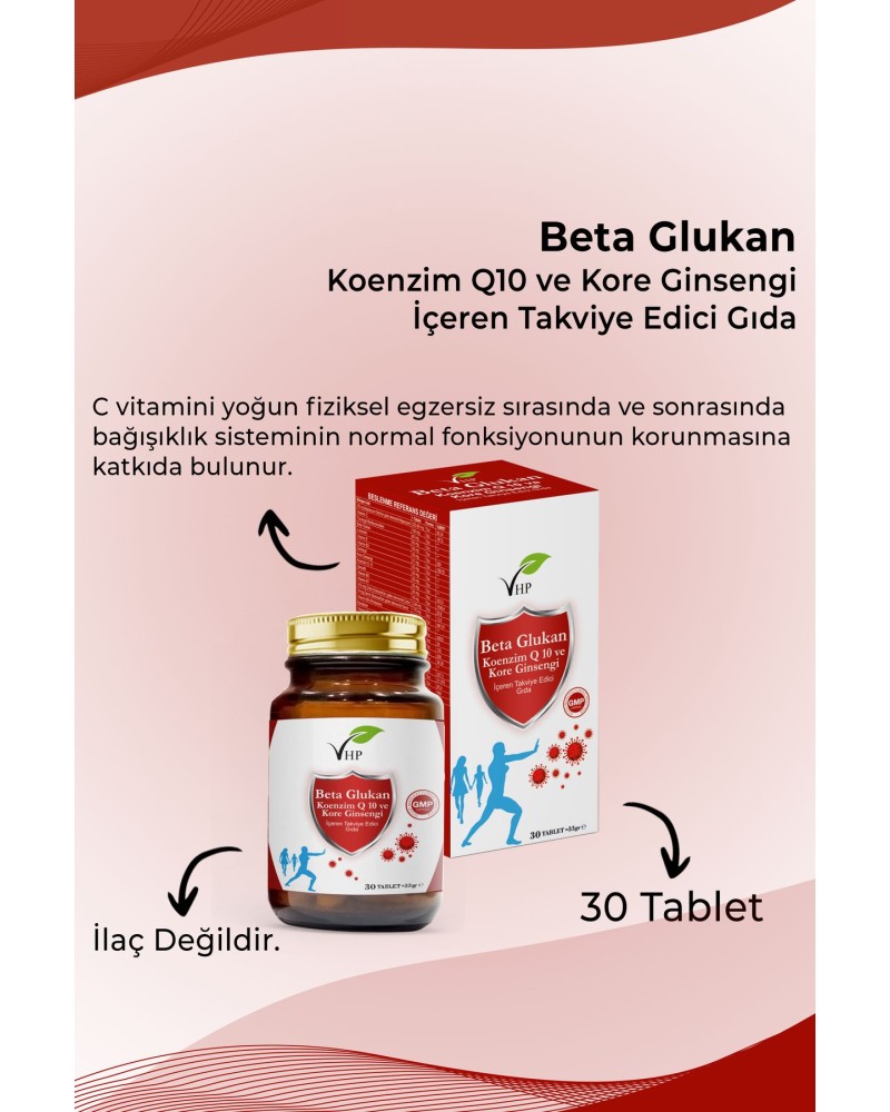 Beta Glukan Koenzimq10 Ve Kore Ginseng 30 Tablet