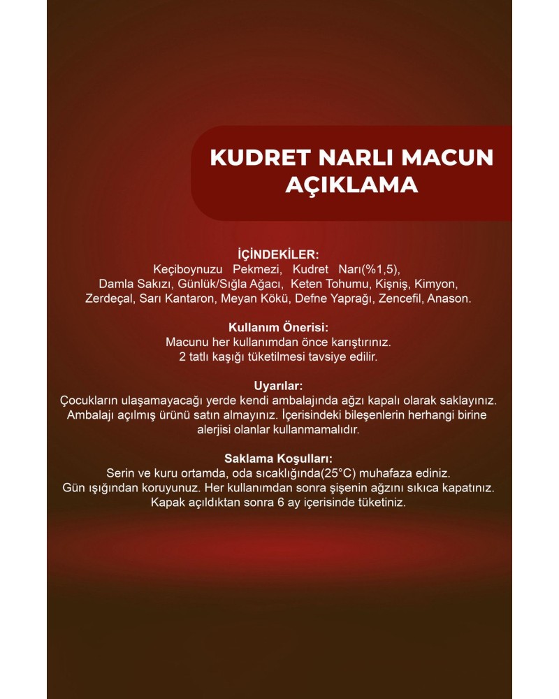 Kudret Narlı Macun 230 gr