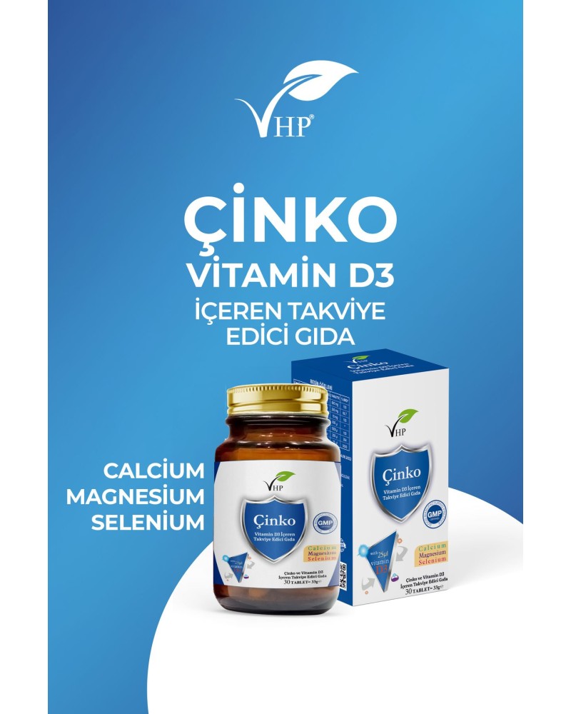 Çinko Ve Vitamin D3 30 Tablet