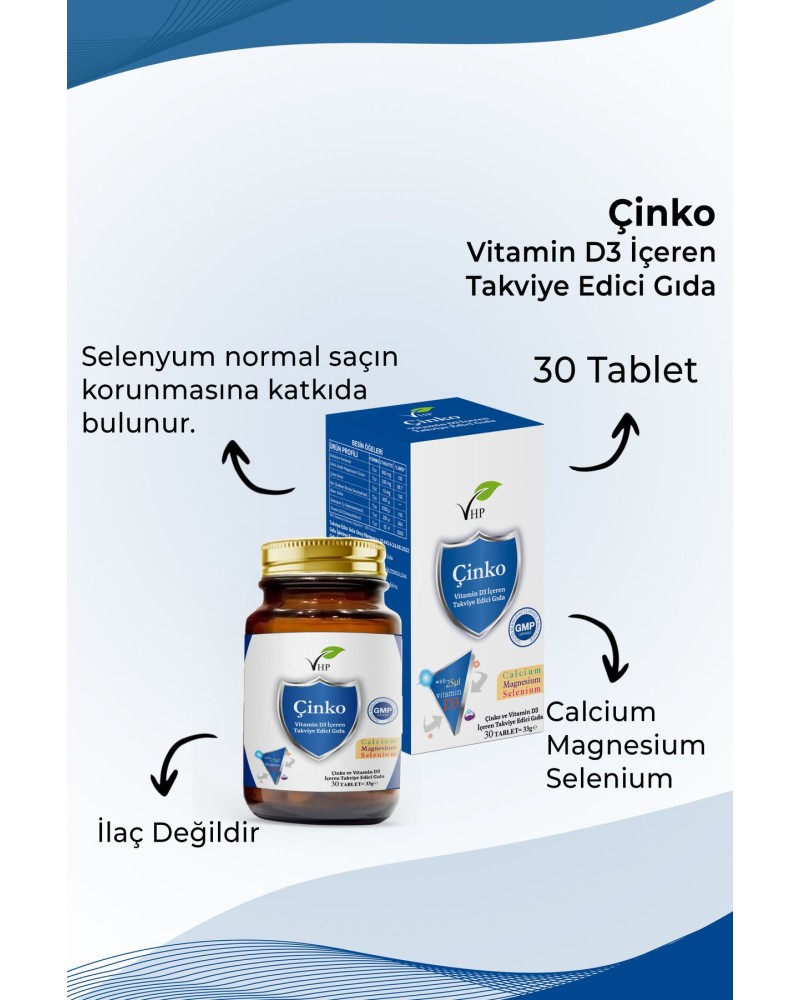 Çinko Ve Vitamin D3 30 Tablet