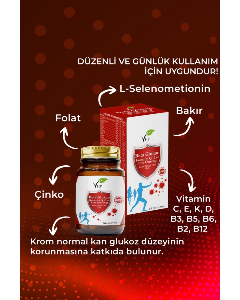 Beta Glukan Koenzimq10 Ve Kore Ginseng 30 Tablet