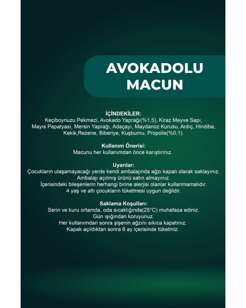 Avokadolu Macun 230gr