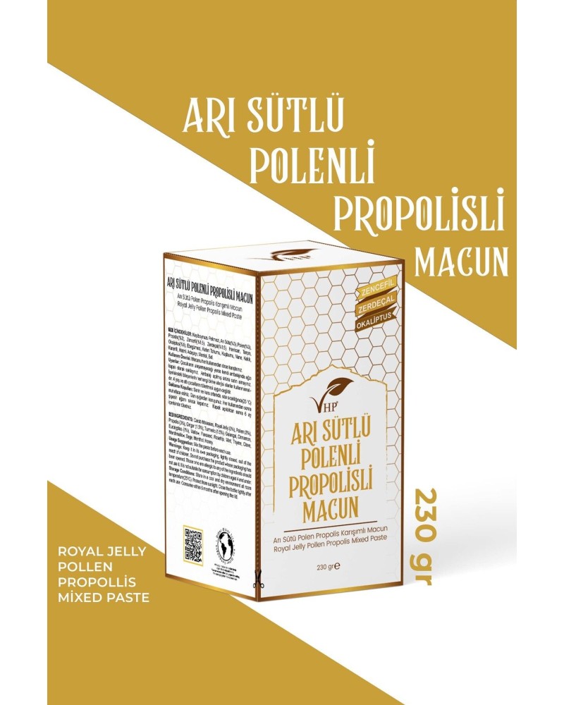 Arı Sütlü Polenli Propolisli Macun 230gr