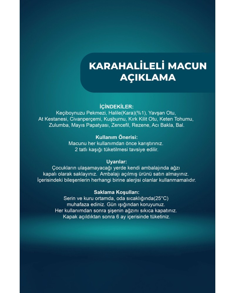 Kara Halileli Macun 230 gr