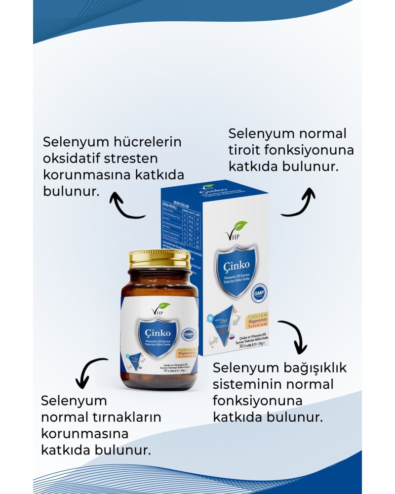 Çinko Ve Vitamin D3 30 Tablet