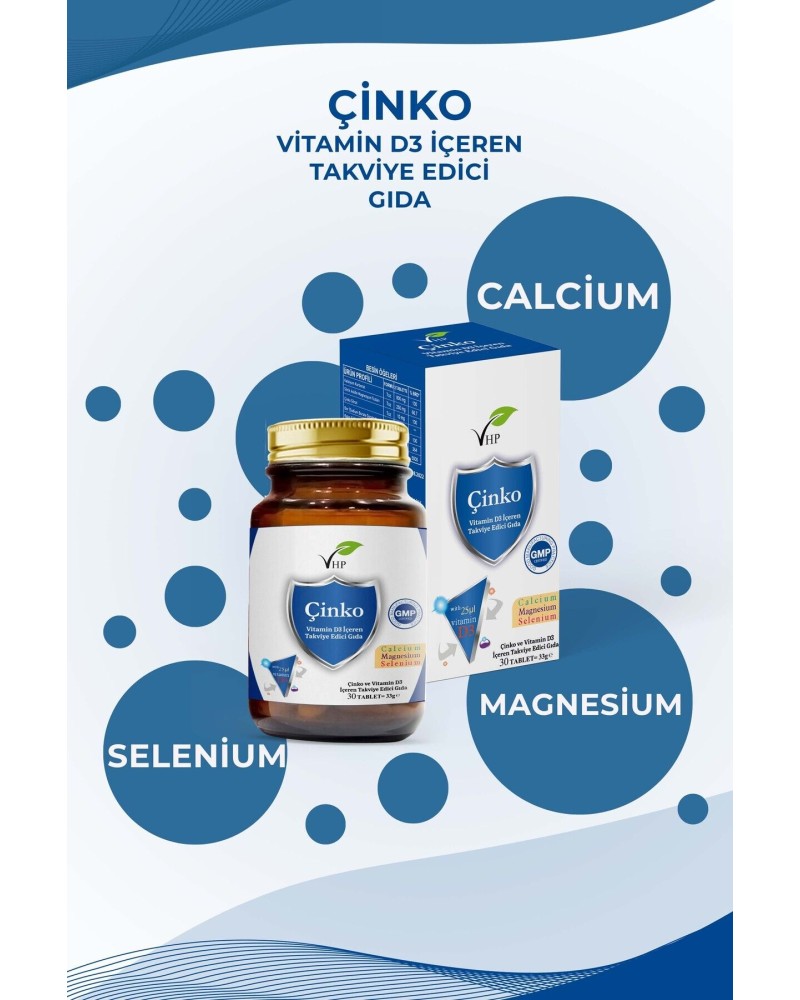 Çinko Ve Vitamin D3 30 Tablet