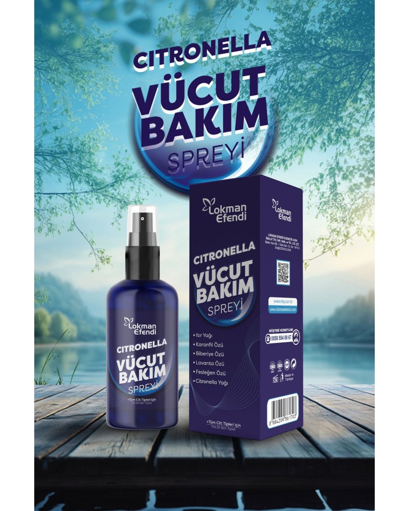 Sivrisinek Ve Kene Kovucu Cıtronella Vücut Bakım Spreyi 125 ml