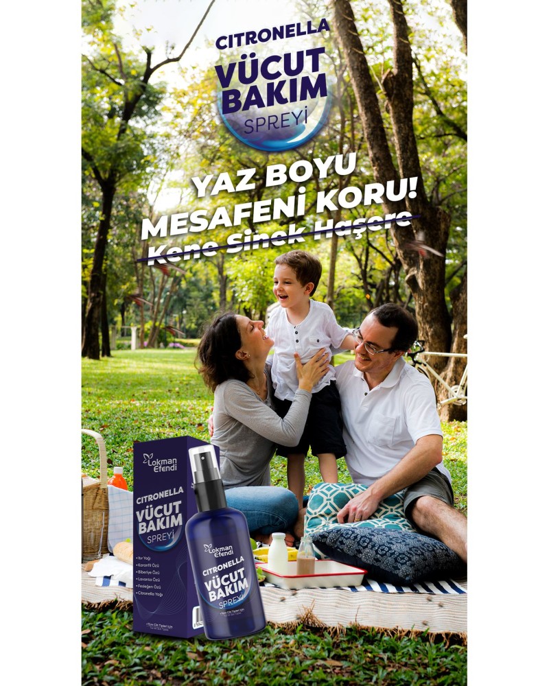 Sivrisinek Ve Kene Kovucu Cıtronella Vücut Bakım Spreyi 125 ml