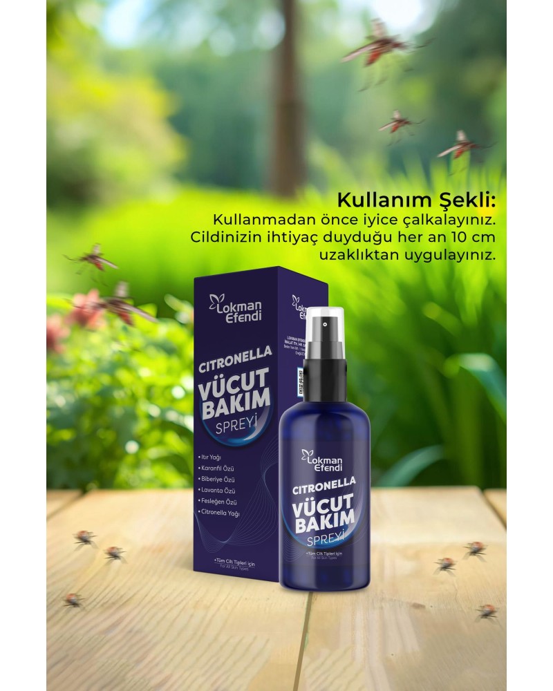 Sivrisinek Ve Kene Kovucu Cıtronella Vücut Bakım Spreyi 125 ml