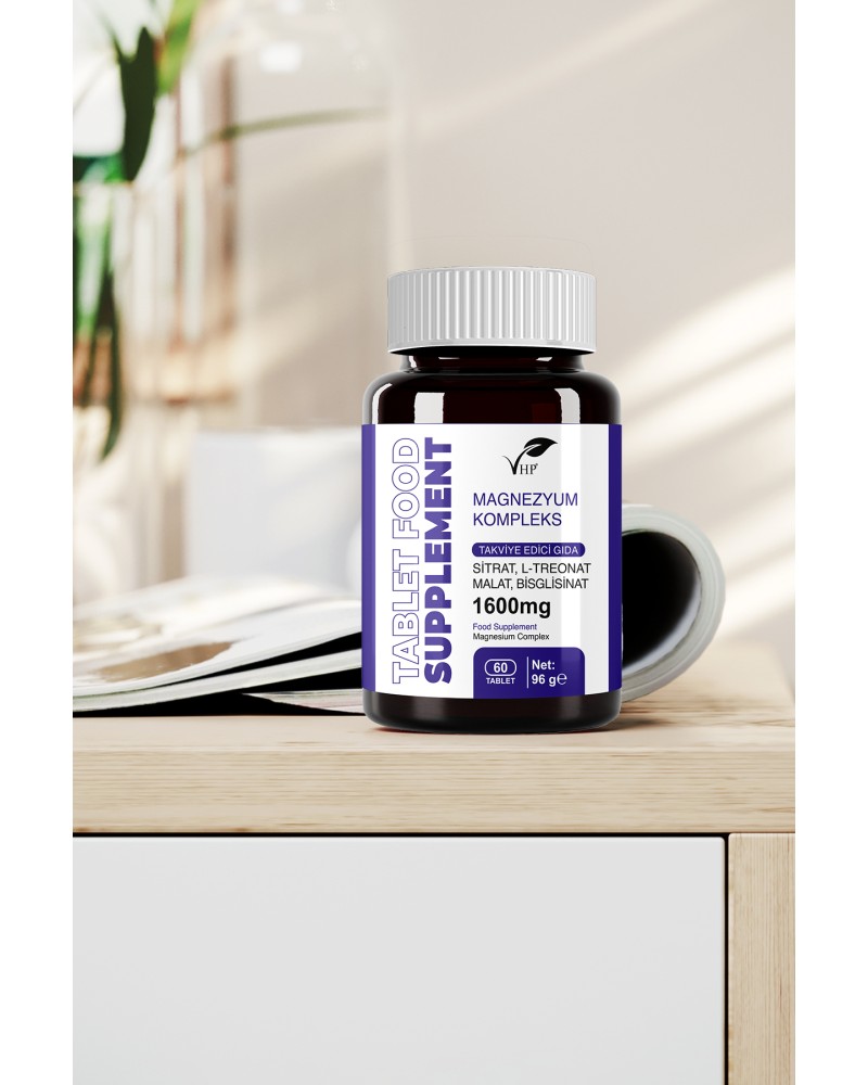 MAGNEZYUM KOMPLEKS TAKVİYE EDİCİ GIDA 60 TABLET -