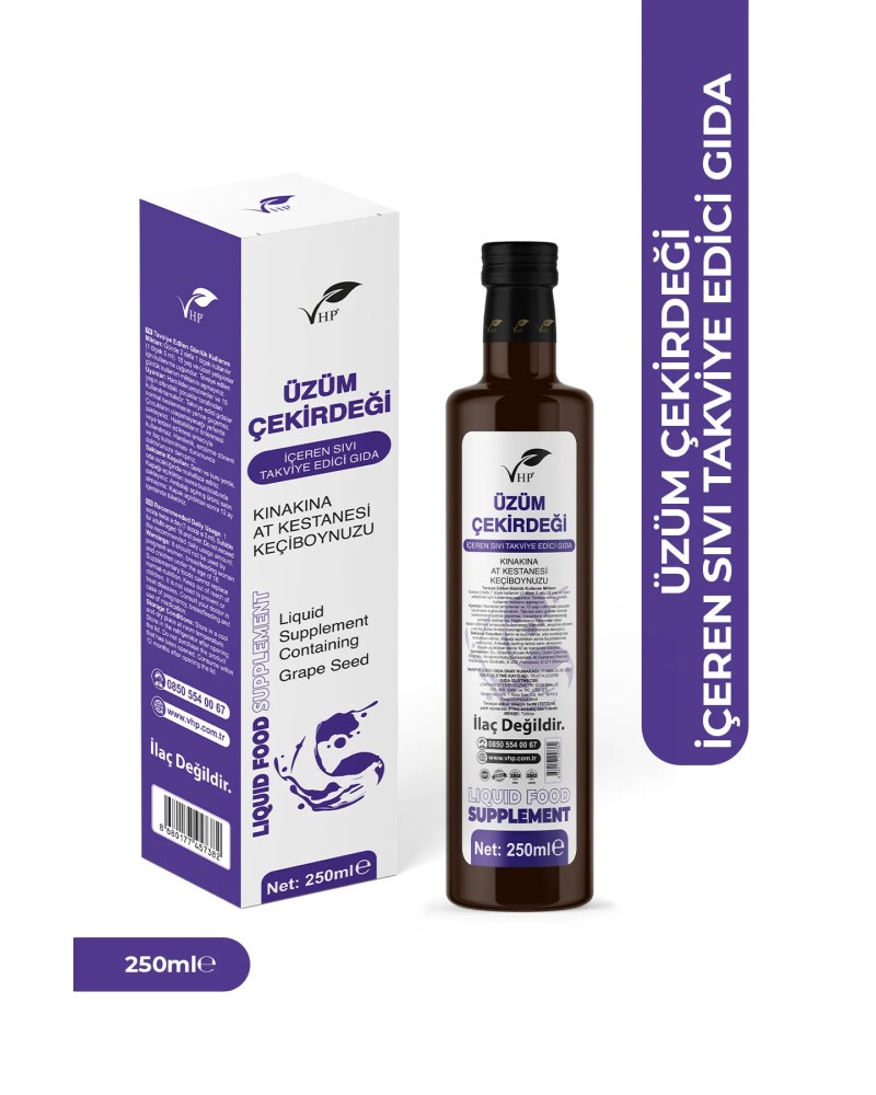 Üzüm Çekirdeği İçeren Sıvı Gıda Takviyesi 250ml - A.06233