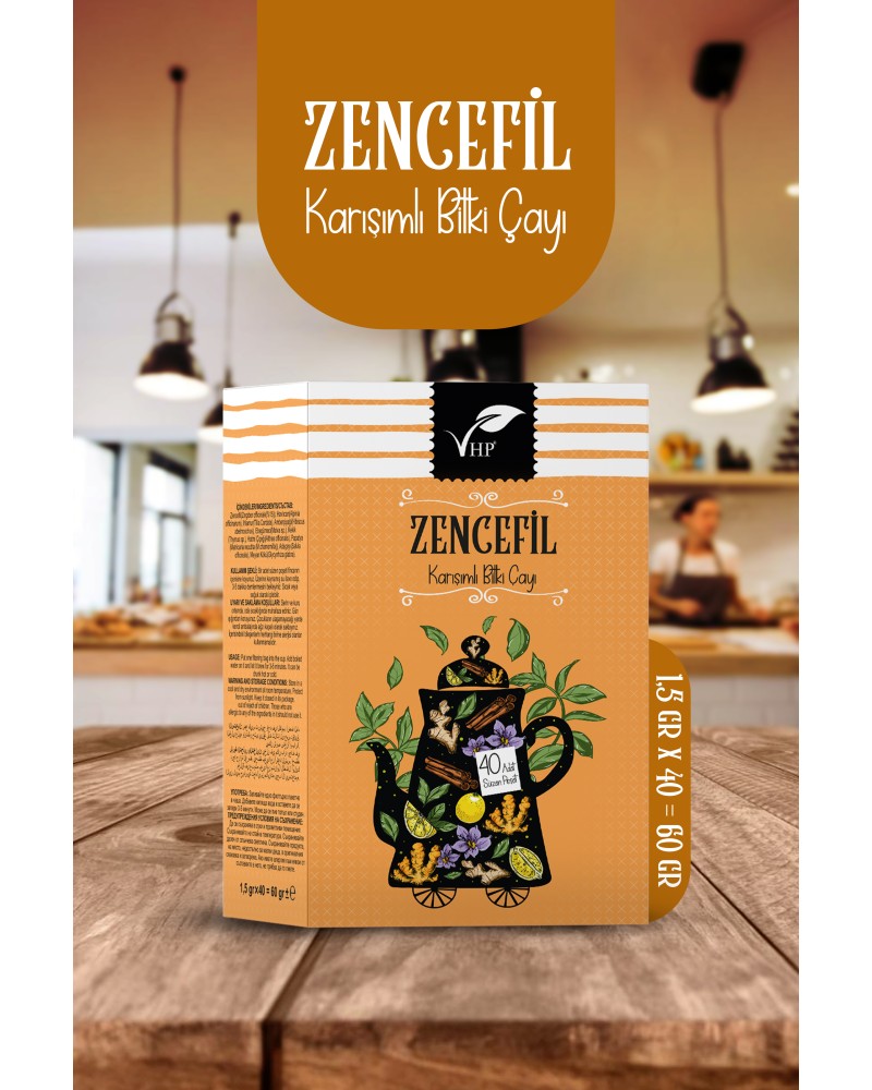 Zencefilli Poşet Çay 40 Lı 60 gr